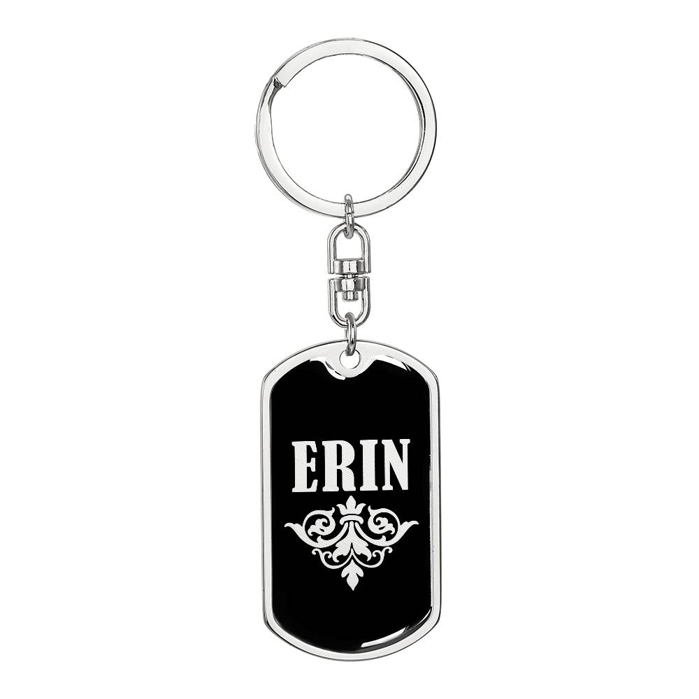 Erin v02a - Luxury Dog Tag Keychain