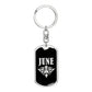 June v02a - Luxury Dog Tag Keychain