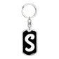 Initial S v3b - Luxury Dog Tag Keychain