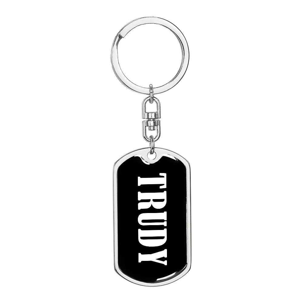 Trudy v03 - Luxury Dog Tag Keychain