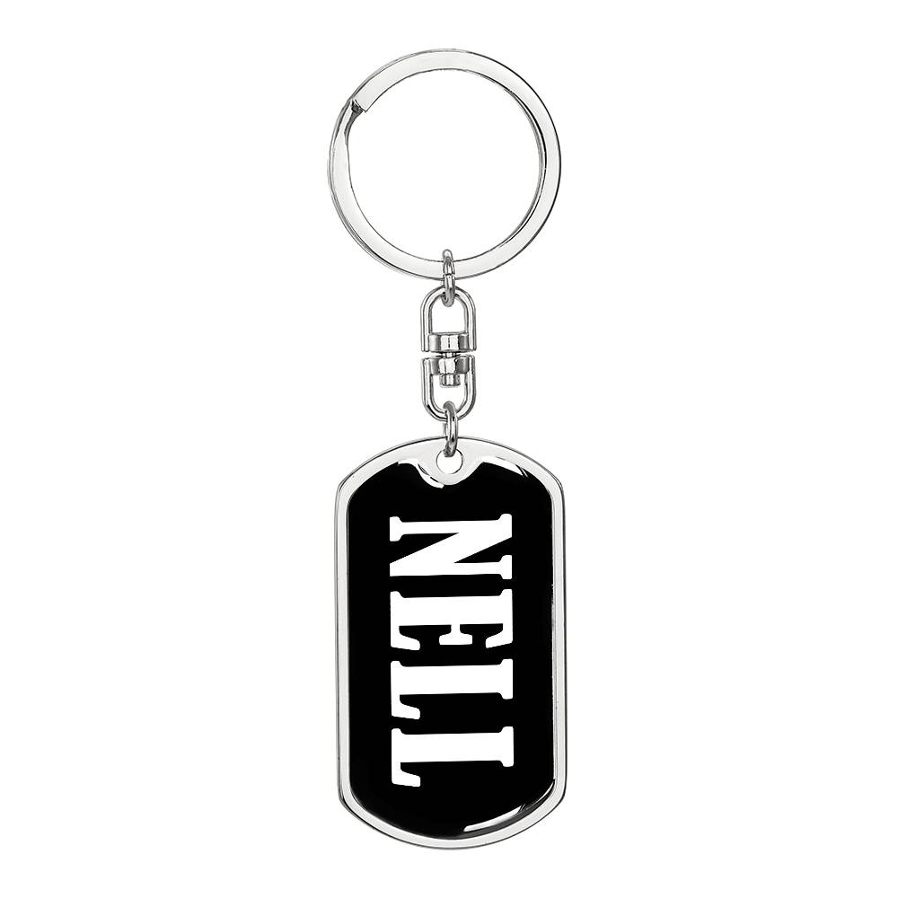Nell v03 - Luxury Dog Tag Keychain