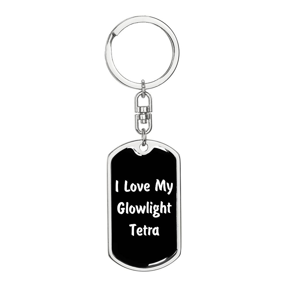 Love My Glowlight Tetra v3 - Luxury Dog Tag Keychain