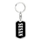 Susan v01w - Luxury Dog Tag Keychain