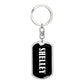 Shelley v01w - Luxury Dog Tag Keychain
