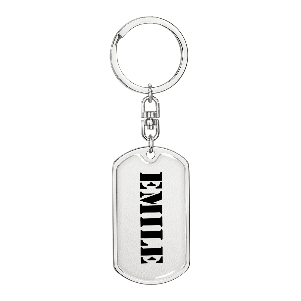 Emile - Luxury Dog Tag Keychain