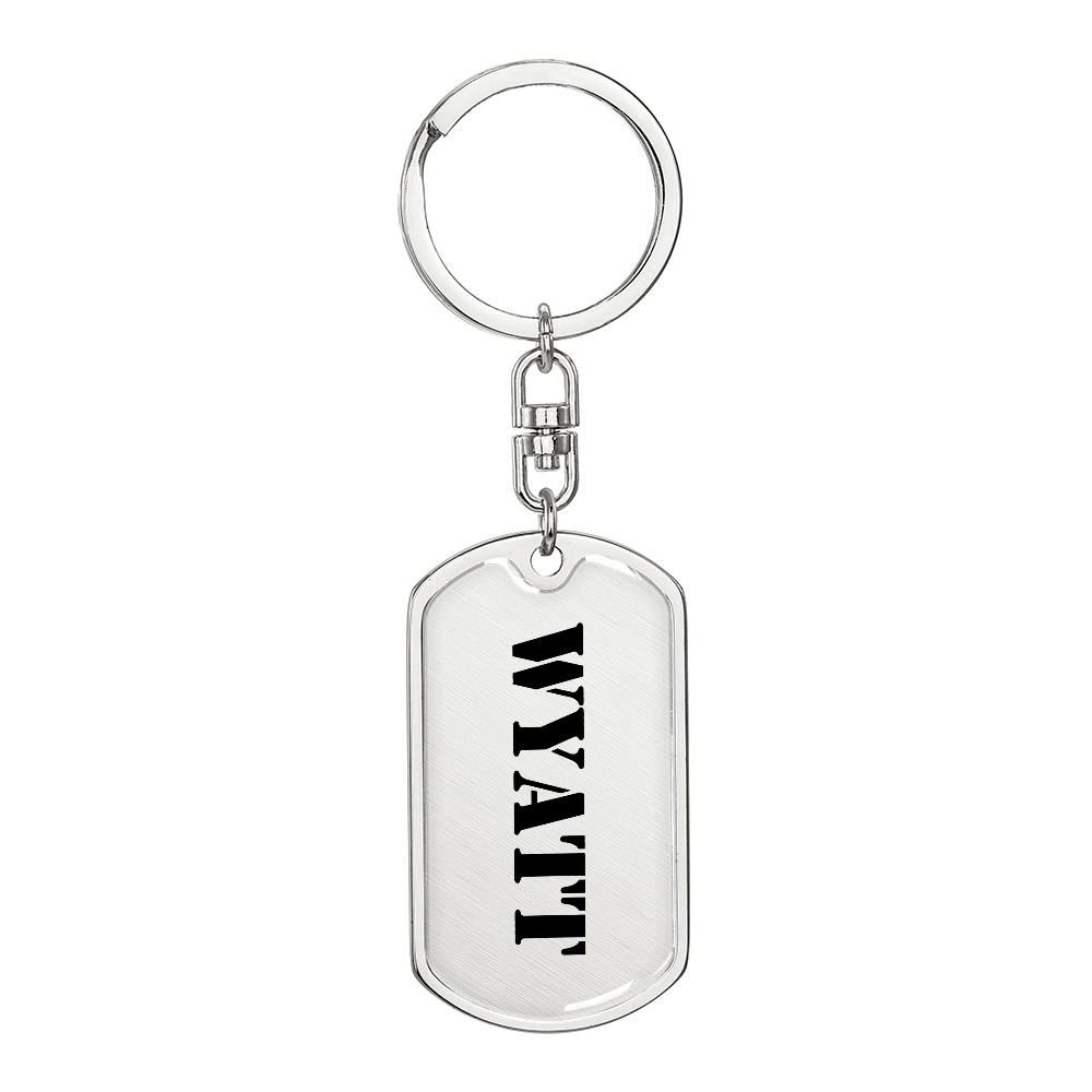 Wyatt - Luxury Dog Tag Keychain