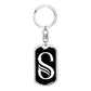 Initial S v001-13 - Luxury Dog Tag Keychain