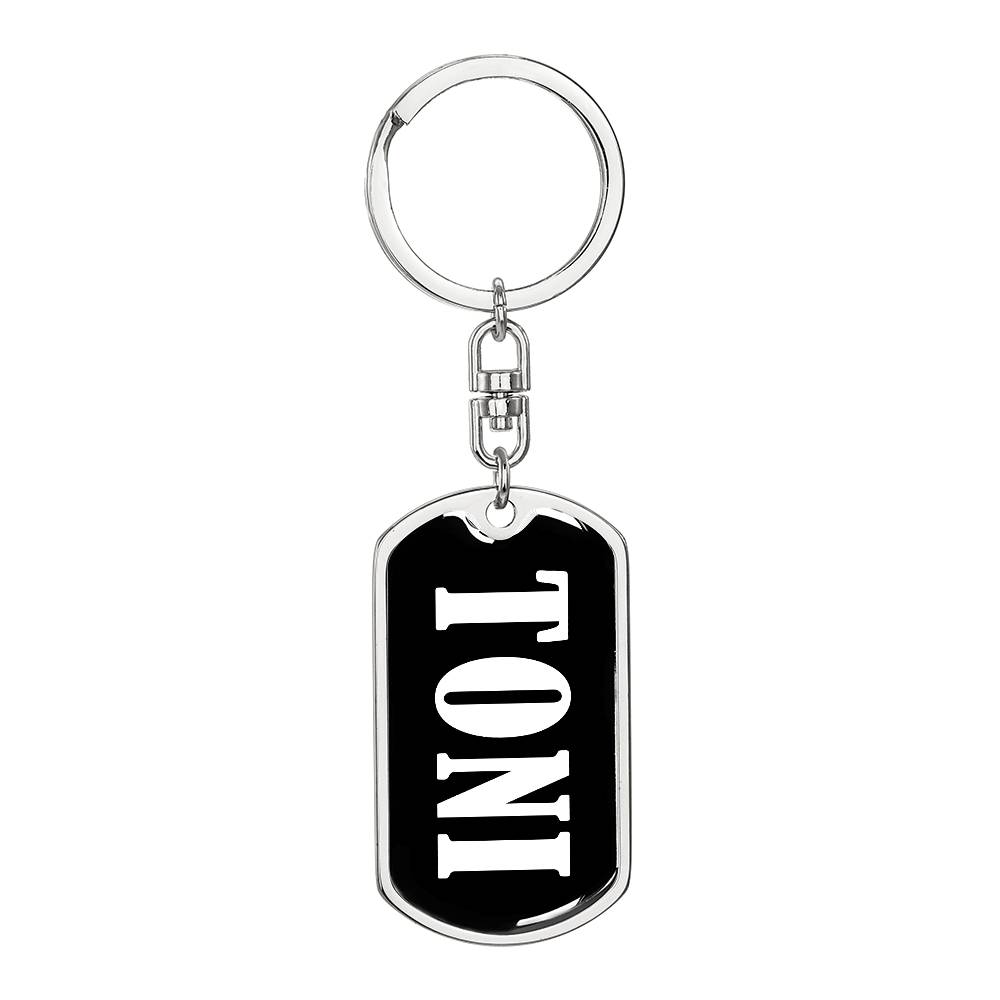 Toni v01w - Luxury Dog Tag Keychain