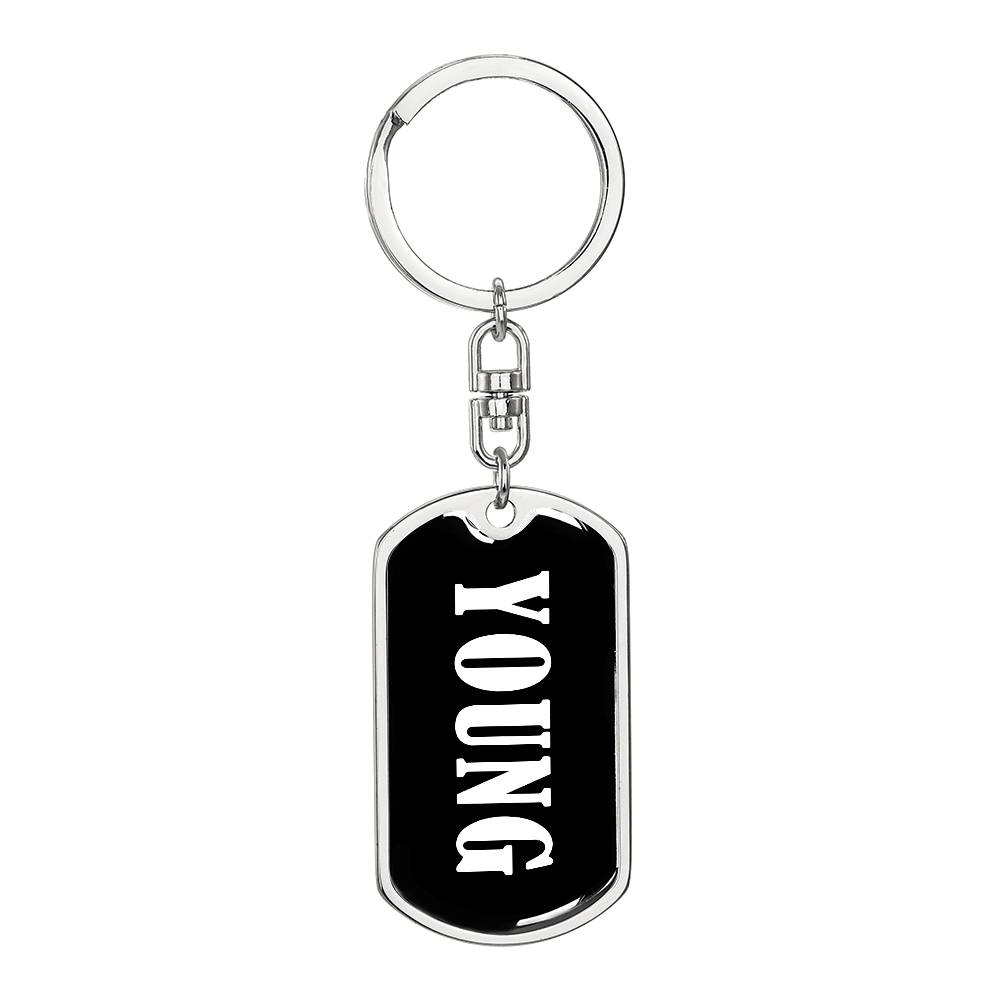 Young v03 - Luxury Dog Tag Keychain