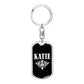 Katie v02a - Luxury Dog Tag Keychain