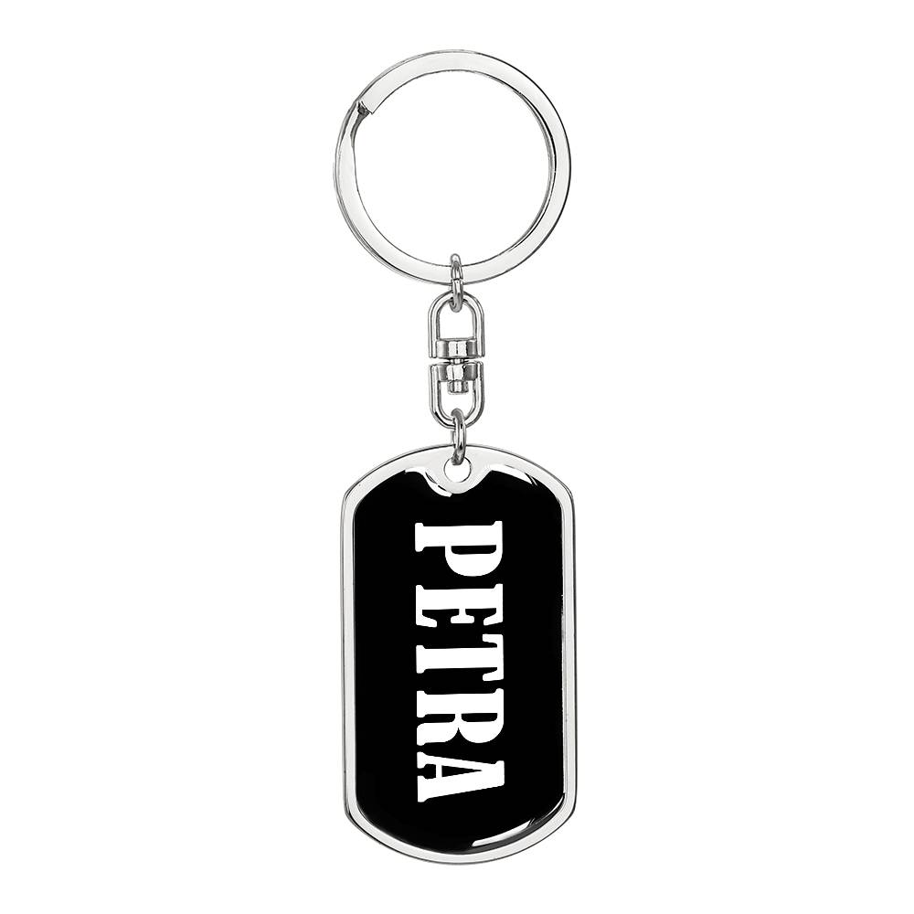 Petra v03 - Luxury Dog Tag Keychain