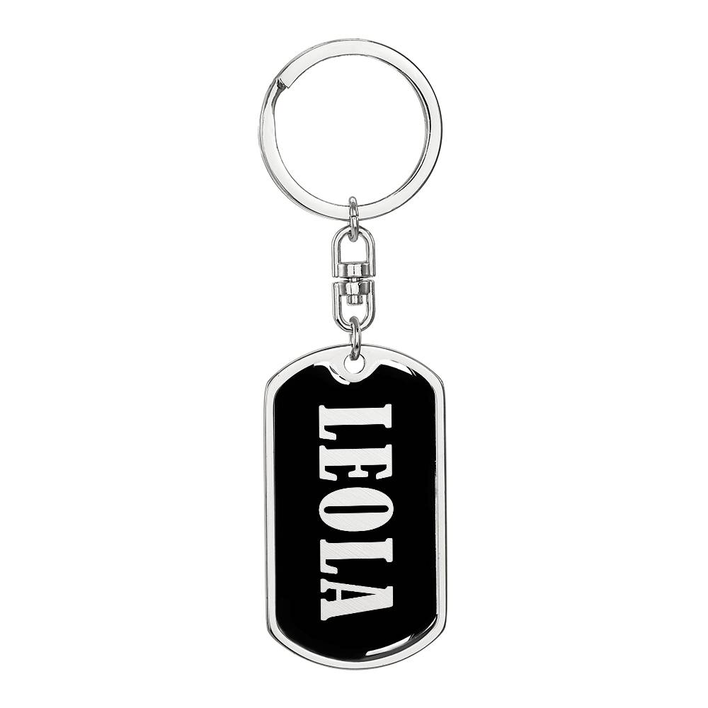 Leola v02 - Luxury Dog Tag Keychain