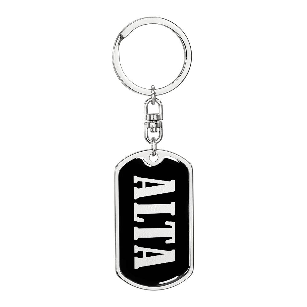 Alta v02 - Luxury Dog Tag Keychain