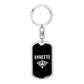 Annette v02a - Luxury Dog Tag Keychain