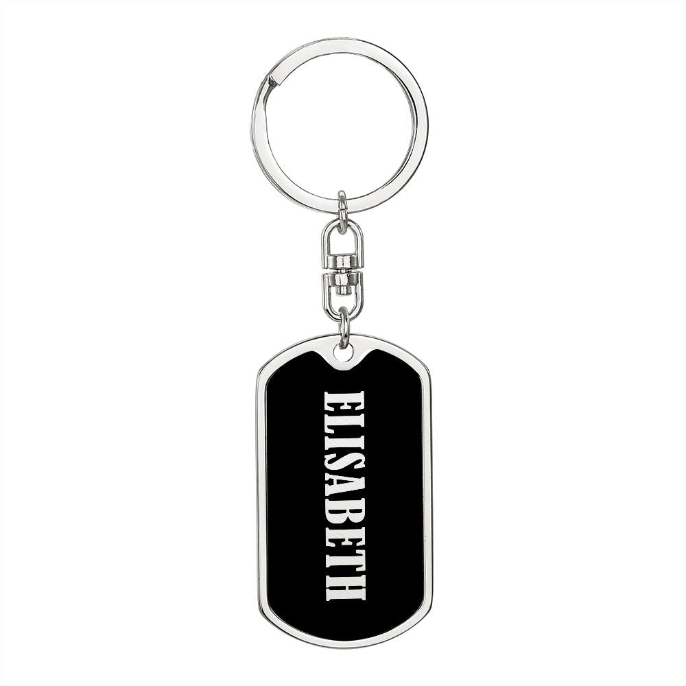 Elisabeth v02 - Luxury Dog Tag Keychain