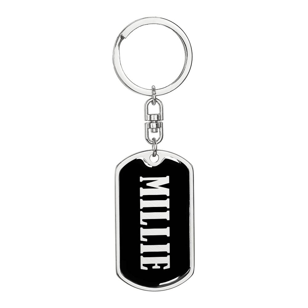 Millie v02 - Luxury Dog Tag Keychain