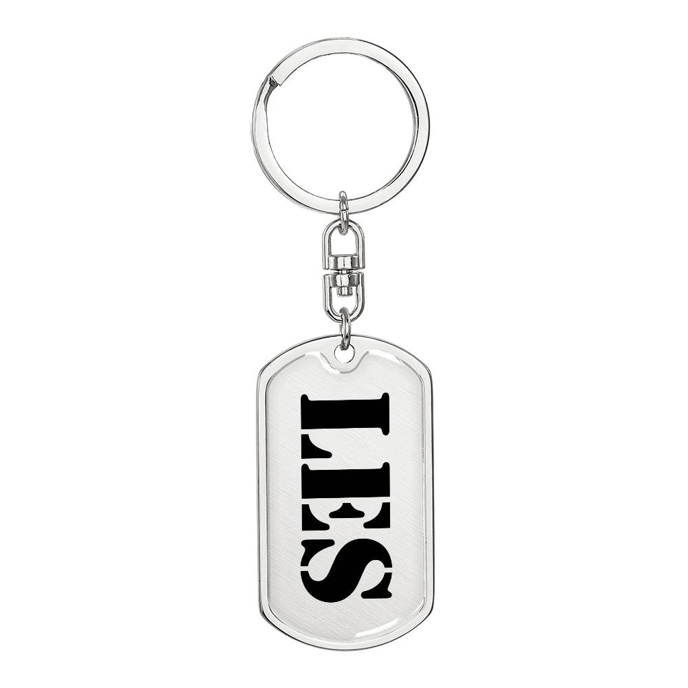 Les - Luxury Dog Tag Keychain