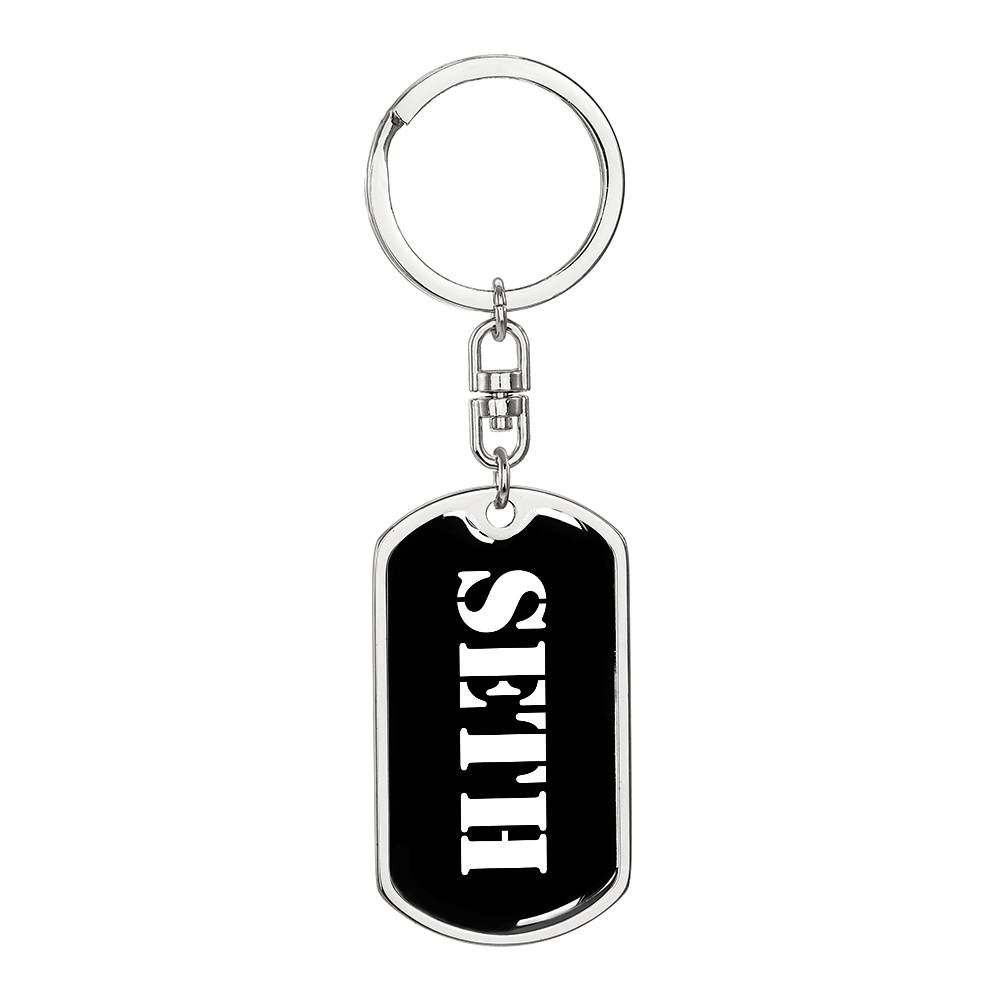 Seth v2 - Luxury Dog Tag Keychain