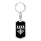Anna v03a - Luxury Dog Tag Keychain