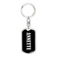 Annette v01w - Luxury Dog Tag Keychain