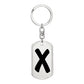 Initial X v1b - Luxury Dog Tag Keychain