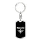 Melanie v02a - Luxury Dog Tag Keychain