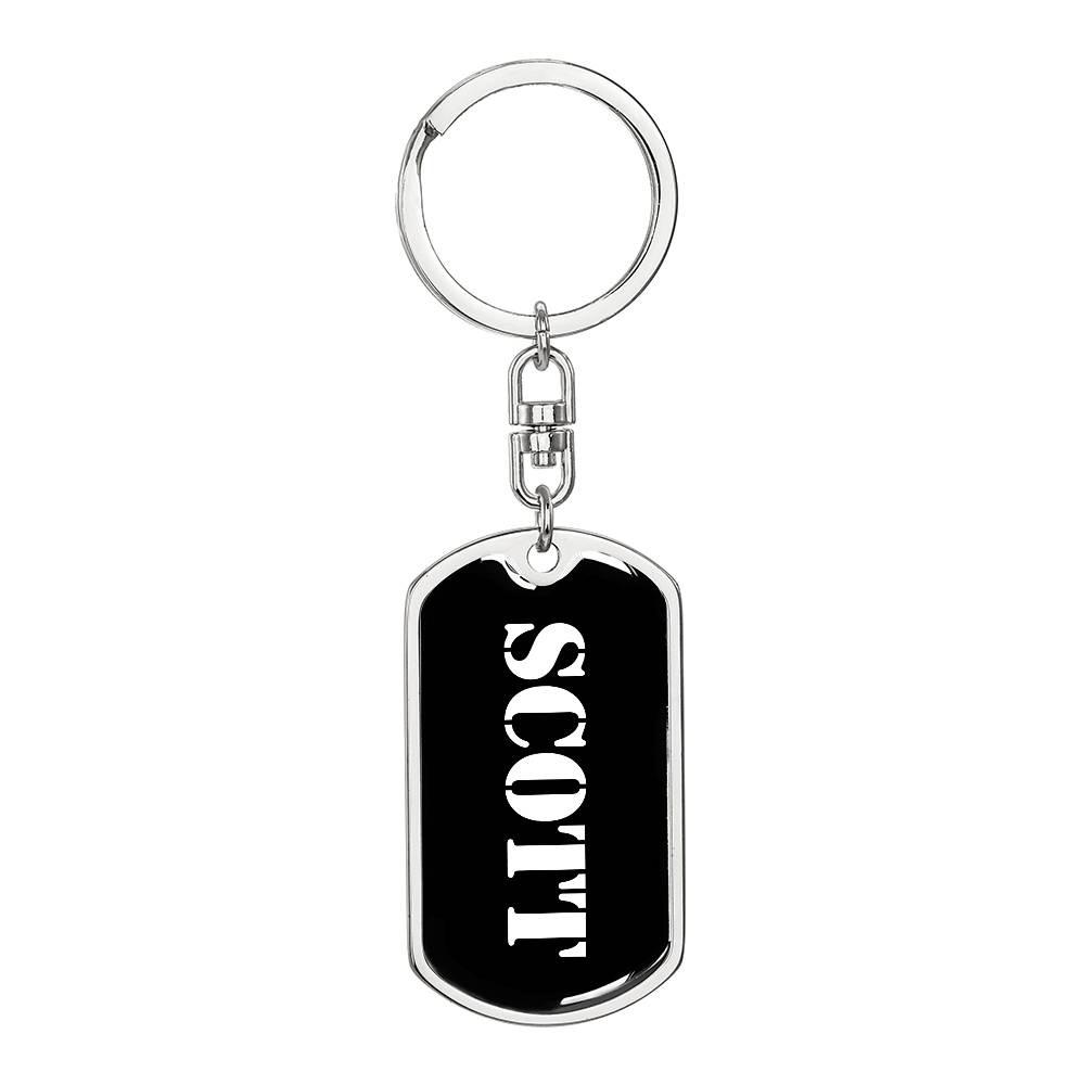 Scott v2 - Luxury Dog Tag Keychain