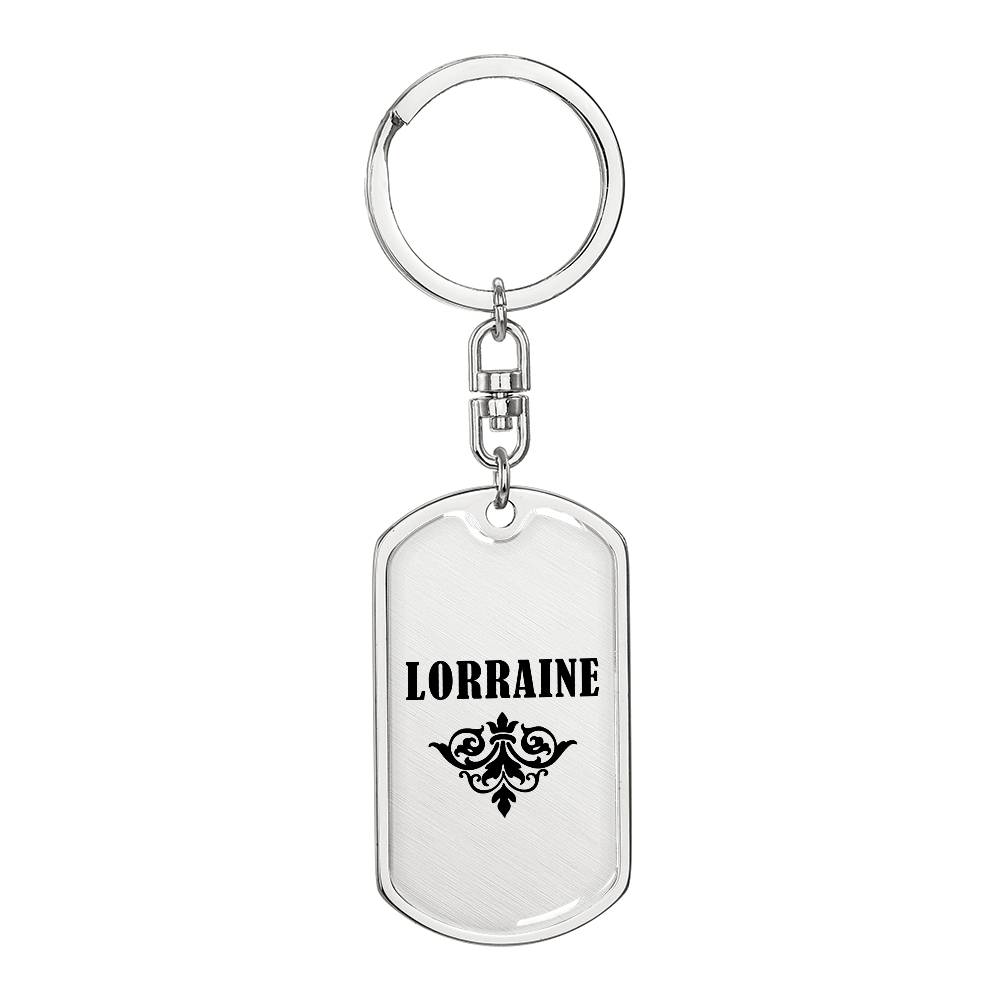Lorraine v01a - Luxury Dog Tag Keychain