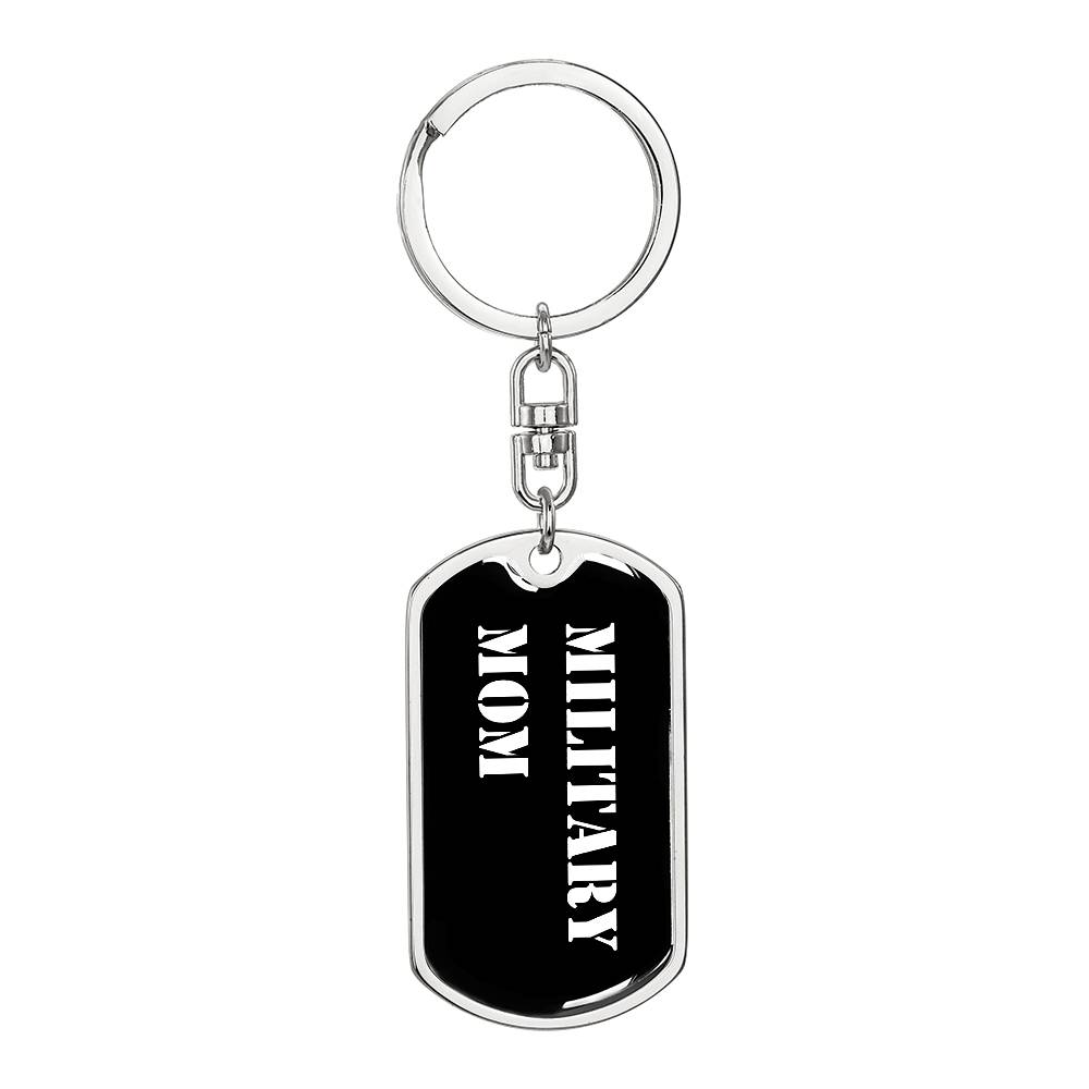 Military Mom v3 - Luxury Dog Tag Keychain