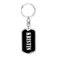 Kristin v01w - Luxury Dog Tag Keychain