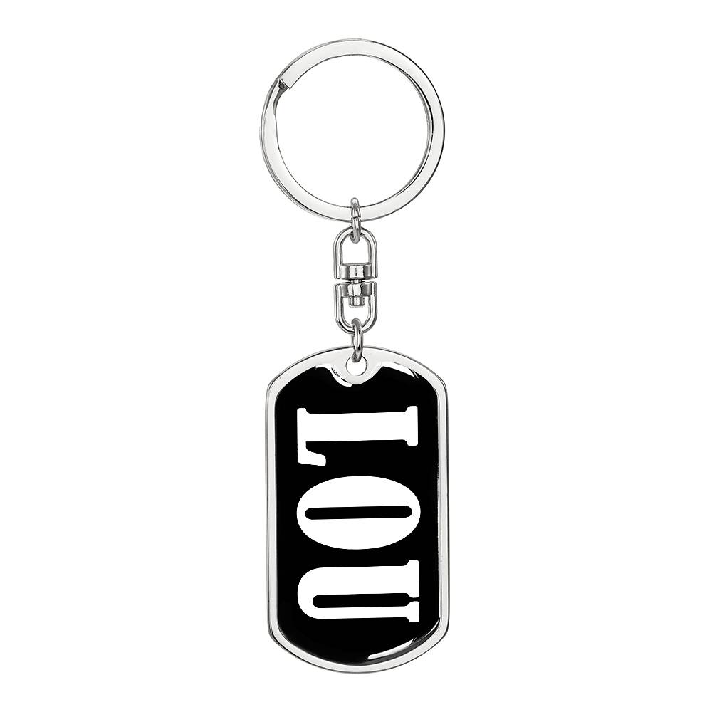 Lou v03 - Luxury Dog Tag Keychain