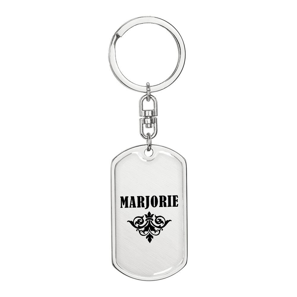 Marjorie v01a - Luxury Dog Tag Keychain