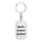 World's Greatest Architect - Luxury Dog Tag Keychain