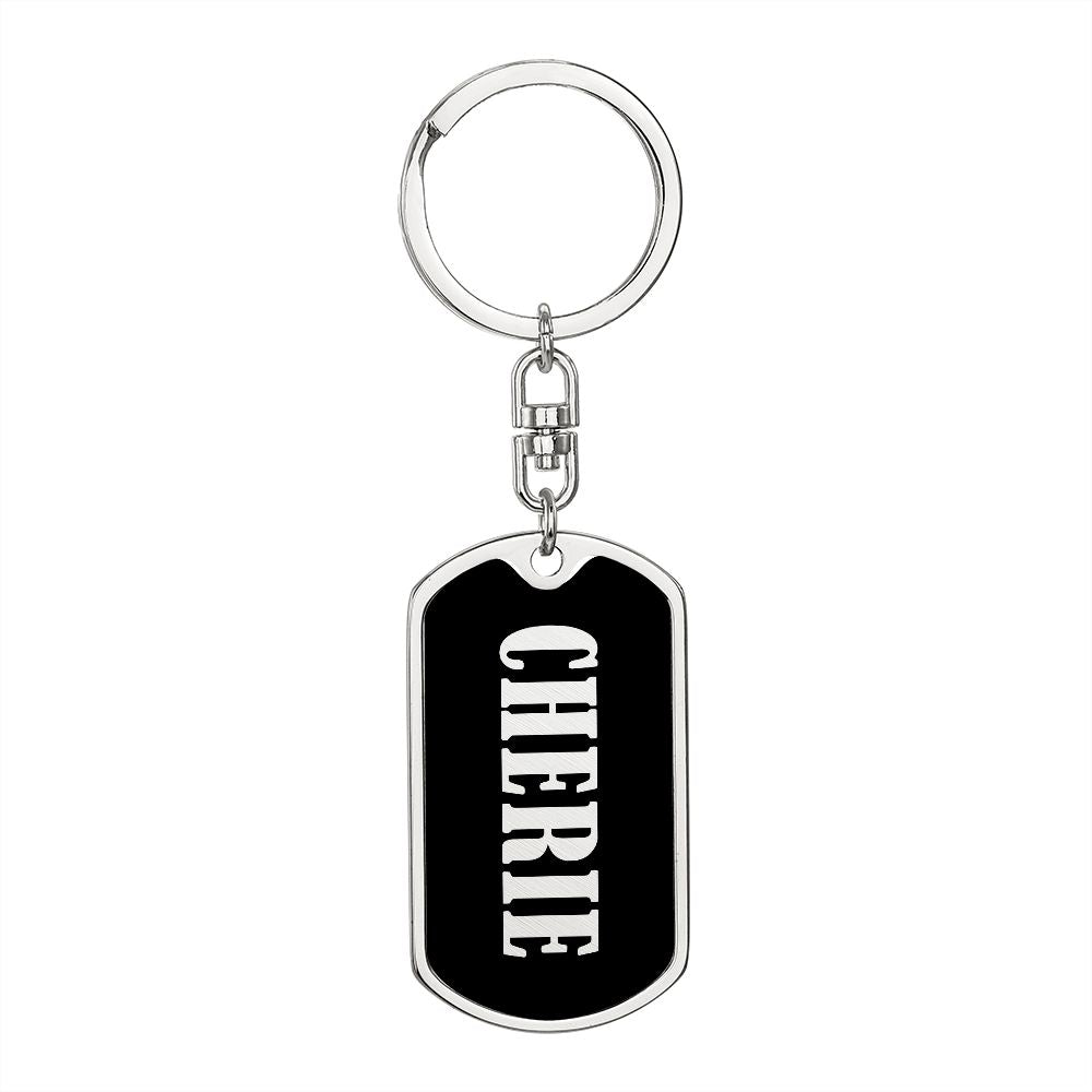 Cherie v02 - Luxury Dog Tag Keychain