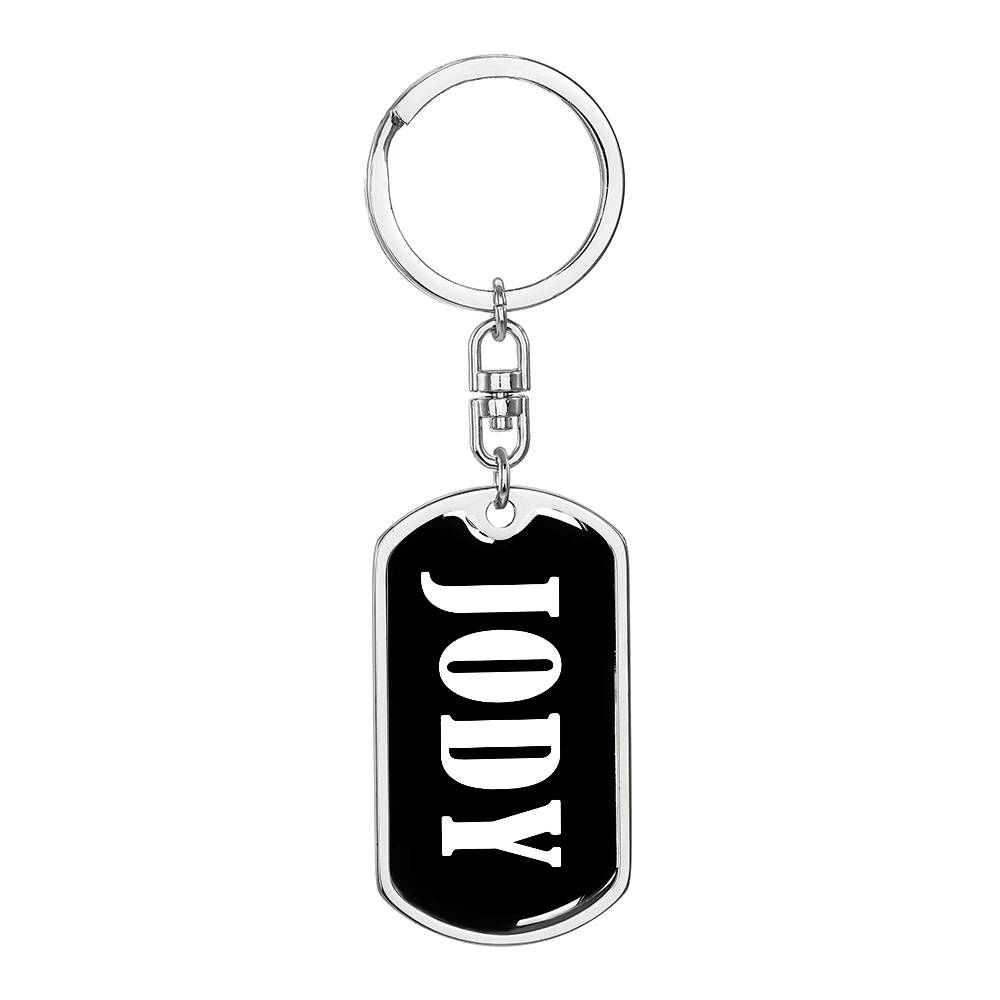 Jody v01w - Luxury Dog Tag Keychain