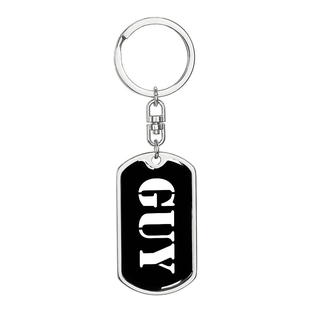 Guy v2 - Luxury Dog Tag Keychain