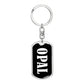 Opal v01w - Luxury Dog Tag Keychain