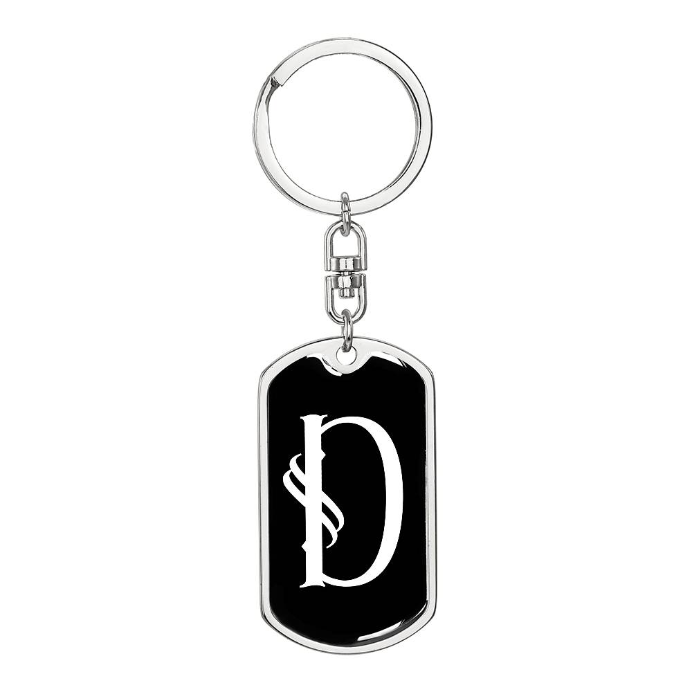 Initial D v001-13 - Luxury Dog Tag Keychain