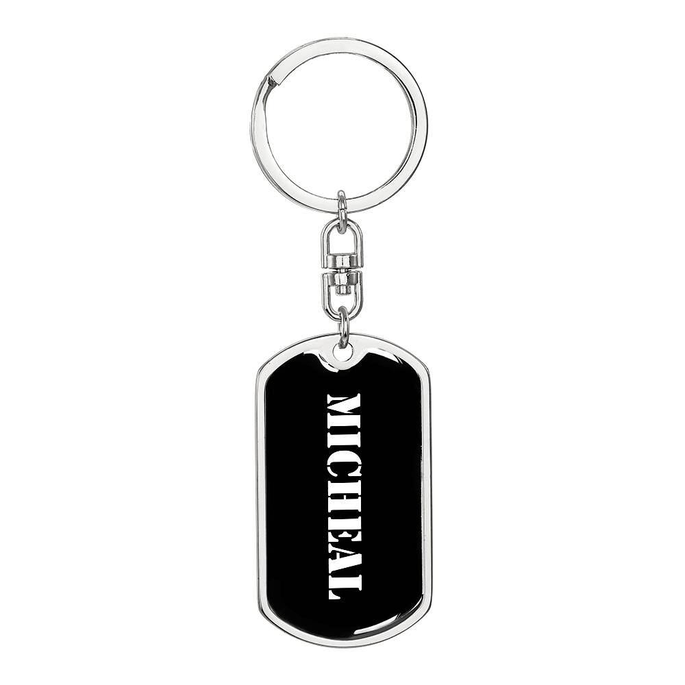 Micheal v2 - Luxury Dog Tag Keychain