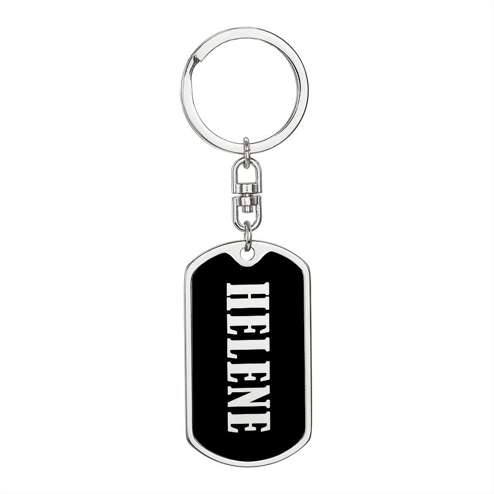 Helene v02 - Luxury Dog Tag Keychain