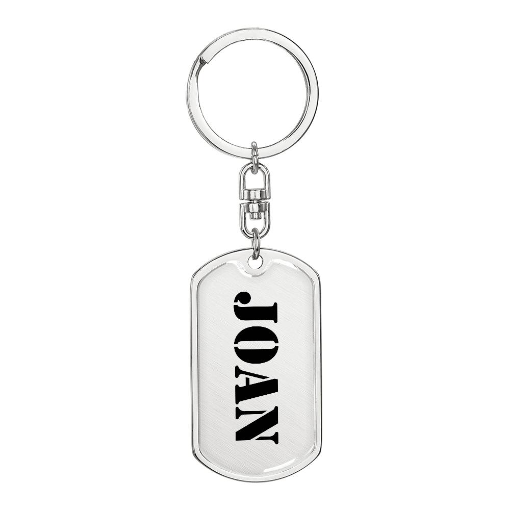 Joan - Luxury Dog Tag Keychain