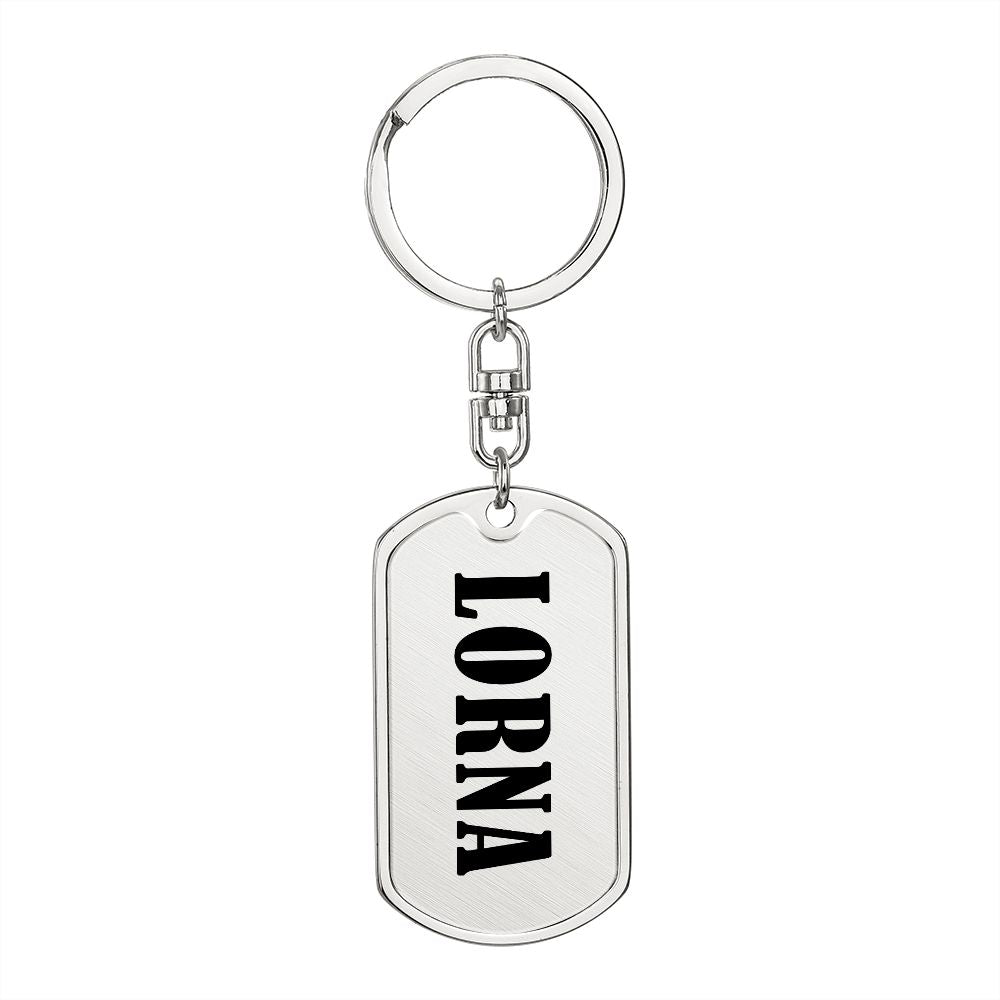 Lorna v01 - Luxury Dog Tag Keychain