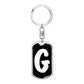 Initial G v3b - Luxury Dog Tag Keychain