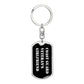 Coast Guard Veteran's Girlfriend v3 - Luxury Dog Tag Keychain