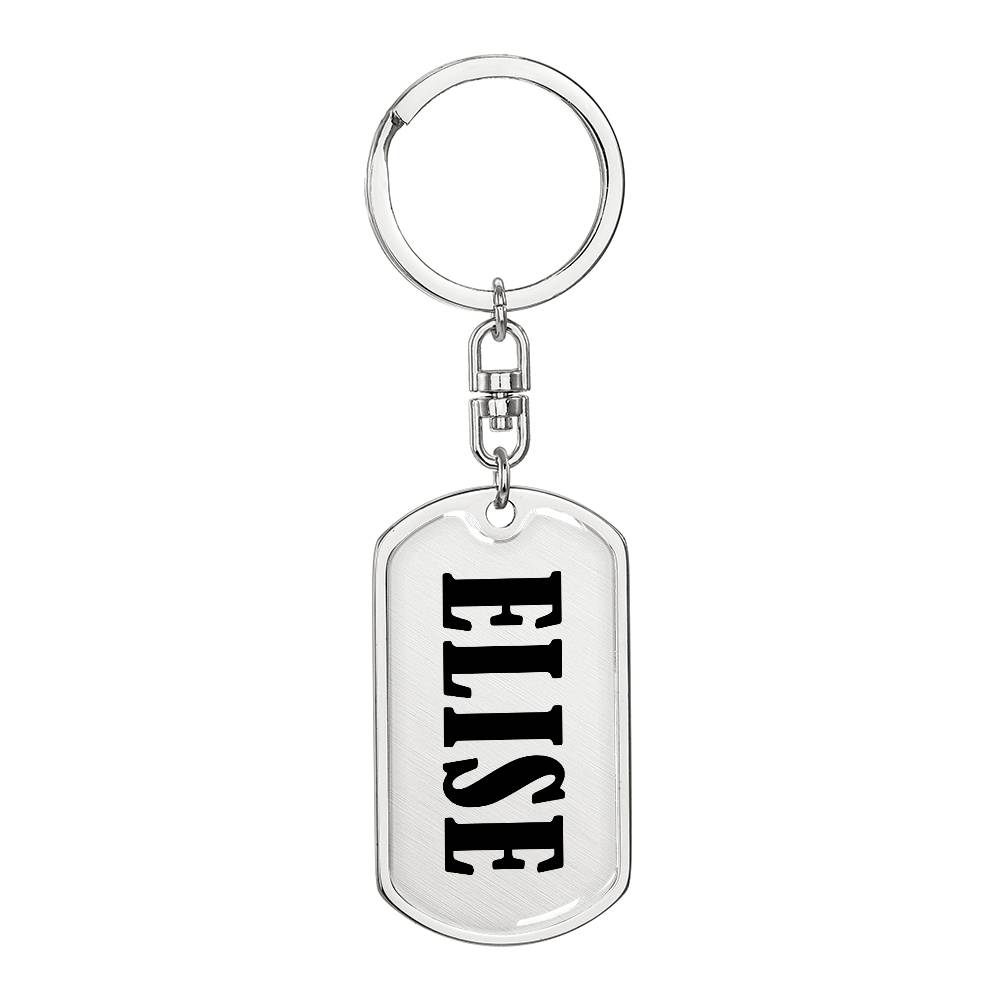 Elise v01 - Luxury Dog Tag Keychain