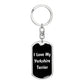 Love My Yorkshire Terrier v6 - Luxury Dog Tag Keychain