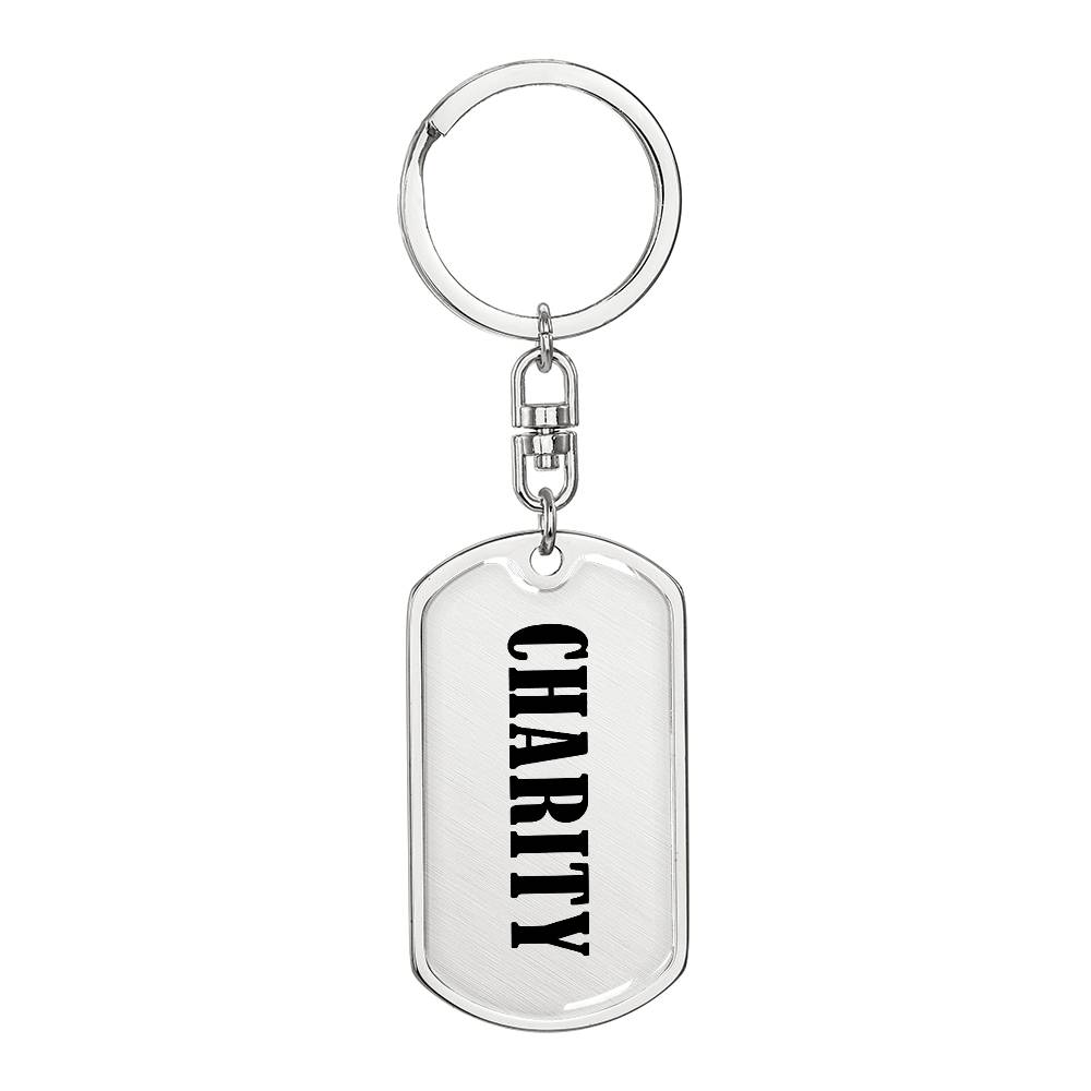 Charity v01 - Luxury Dog Tag Keychain