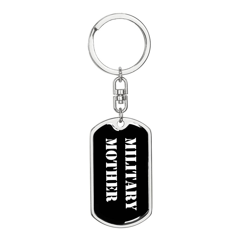 Military Mother v3 - Luxury Dog Tag Keychain