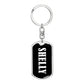 Shelly v01w - Luxury Dog Tag Keychain