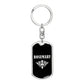 Rosemary v02a - Luxury Dog Tag Keychain